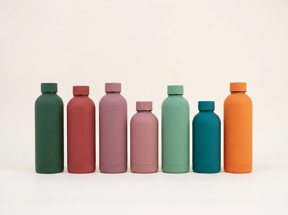 Botellas metálicas mate personalizados con logo — DPR merchandising corporativo