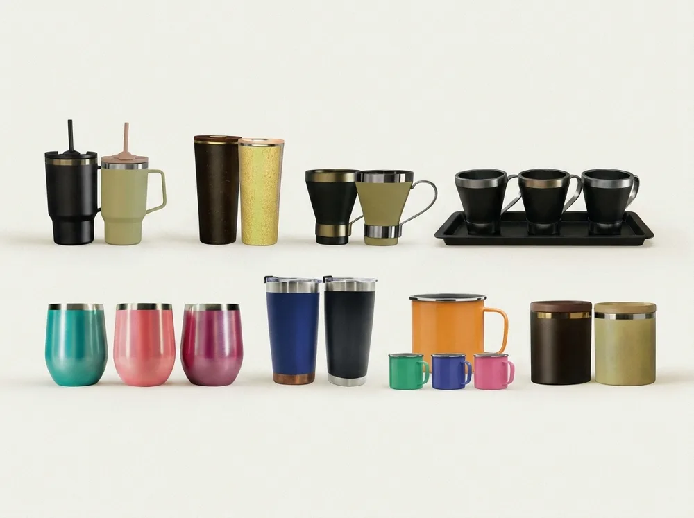 Tumblers y vasos de acero personalizados con logo — DPR merchandising corporativo